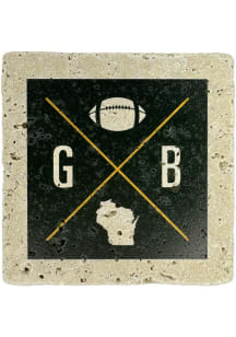 Green Bay Cross Hatch Coaster - Green