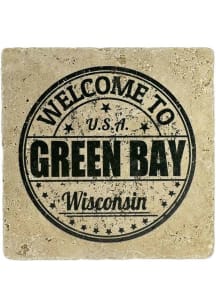 Green Bay Welcome Stamp Coaster - Green