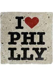 Philadelphia I Heart Philly Coaster - Black