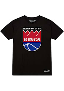 Mitchell and Ness Kansas City Kings Black Team Basic 2 Short Sleeve T Shirt