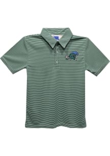 Vive La Fete Tulane Green Wave Youth Green Pencil Stripe Short Sleeve Polo Shirt