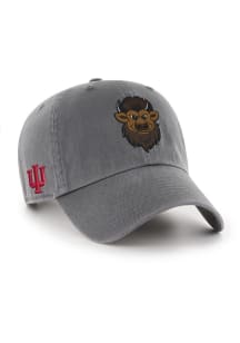 47 Charcoal Indiana Hoosiers Bison Clean Up Adjustable Hat