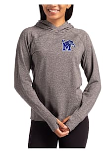 Cutter and Buck Memphis Tigers Womens Black Adapt Knit Hood Hooded Sweatshirt