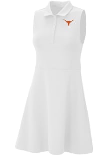 Columbia Texas Longhorns Womens White Heat Seal Match Short Sleeve Dress