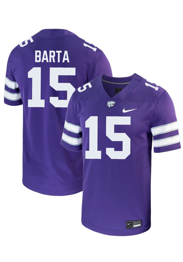 Callen Barta Mens PURPLE K-State Wildcats NIL Game Football
