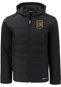 Cutter and Buck Los Angeles FC Mens Black Evoke Hood Big and Tall Lined Jacket