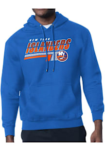 Starter New York Islanders Mens Blue Push Long Sleeve Hoodie