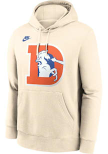 Nike Denver Broncos Mens White Retro Logo Long Sleeve Hoodie