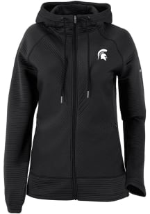Womens Michigan State Spartans Black Columbia Pack It Up Long Sleeve Full Zip Jacket