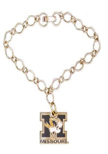 Missouri Tigers Gold Charm Womens Bracelet