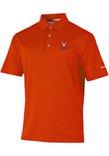 Columbia Virginia Cavaliers Mens Orange Sand Tee Short Sleeve Polo