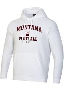Under Armour Montana Grizzlies Mens White Football Rival Long Sleeve Hoodie