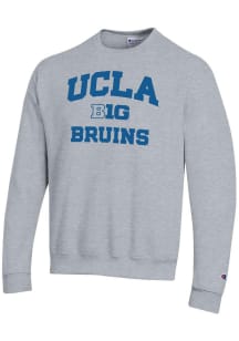 Mens UCLA Bruins Grey Champion Big Ten Powerblend Crew Sweatshirt