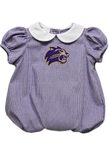 Vive La Fete Western Carolina Baby Purple Gingham Collar Short Sleeve One Piece
