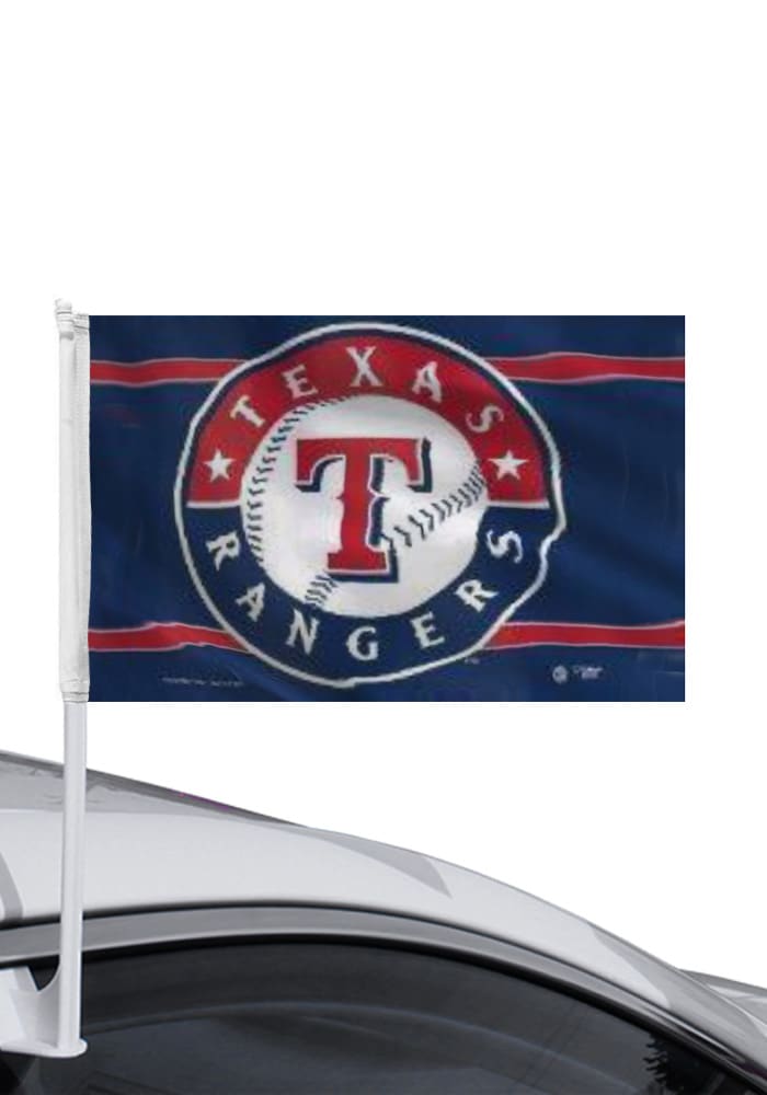 Texas Rangers 12x14 Blue Polyester Car Flag - Blue