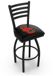 Black USC Trojans High Back Swivel Pub Stool