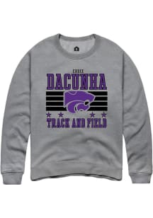 Croix DaCunha Rally Mens Grey K-State Wildcats NIL Striped Player Crew