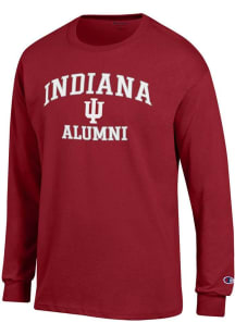 Mens Indiana Hoosiers Crimson Champion Logo Alumni Jersey Tee