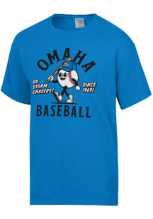Omaha Storm Chasers Blue Baseball Short Sleeve T Shirt
