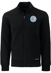 Cutter and Buck Chicago Fire Mens Black Roam Long Sleeve Zip