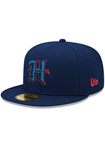 New Era Houston Texans Mens Navy Blue H Logo Basic 59FIFTY Fitted Hat