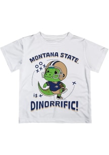 Vive La Fete Montana State Bobcats Toddler White Dino-Riffic Short Sleeve T-Shirt