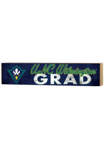 KH Sports Fan UNCW Seahawks Grad graduation graphic Sign - Navy Blue