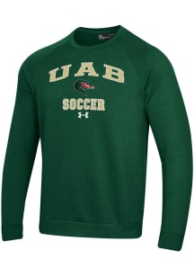 Under Armour UAB Blazers Mens Green Soccer Rival Long Sleeve Crew Sweatshirt