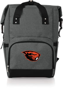 Picnic Time Oregon State Beavers Grey Roll Top Cooler Backpack