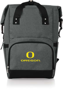 Picnic Time Oregon Ducks Grey Roll Top Cooler Backpack