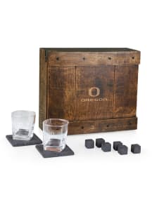 Oregon Ducks Whiskey Box Gift Drink Set