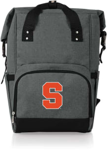 Picnic Time Syracuse Orange Grey Roll Top Cooler Backpack