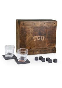 TCU Horned Frogs Whiskey Box Gift Drink Set