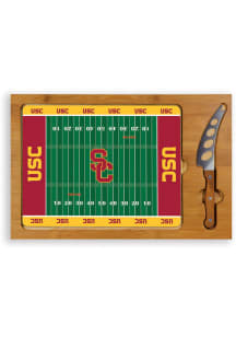 USC Trojans Icon Glass Top Cutting Board