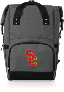 Picnic Time USC Trojans Grey Roll Top Cooler Backpack