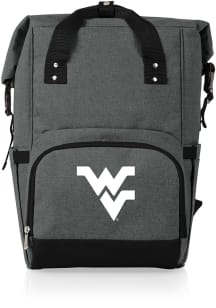 Picnic Time West Virginia Mountaineers Grey Roll Top Cooler Backpack