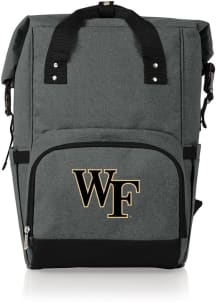 Picnic Time Wake Forest Demon Deacons Grey Roll Top Cooler Backpack