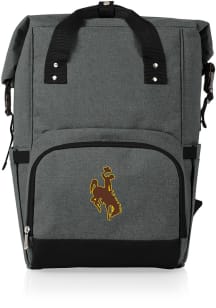 Picnic Time Wyoming Cowboys Grey Roll Top Cooler Backpack