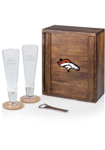 Denver Broncos Pilsner Beer Glass Gift Set Drink Set