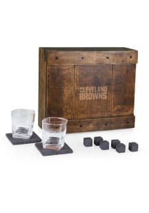 Cleveland Browns Whiskey Box Drink Set