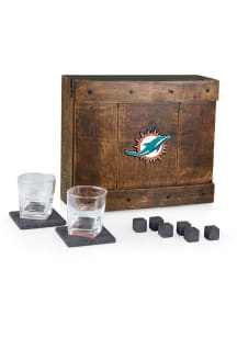Miami Dolphins Whiskey Box Gift Drink Set