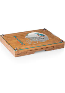 Miami Dolphins Concerto Tool Set and Glass Top Cheese Serving Tray
