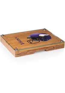 Minnesota Vikings Concerto Tool Set and Glass Top Cheese Serving Tray