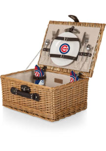 Chicago Cubs Brown Classic Picnic Basket Tote