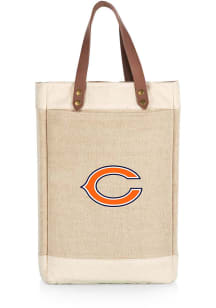 Chicago Bears Jute 2 Bottle Insulated Bag Wine Accessory