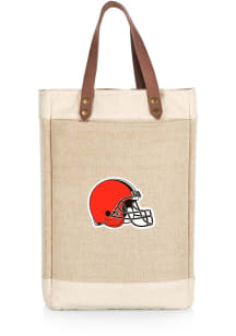 Cleveland Browns Jute 2 Bottle Insulated Bag Wine Accessory