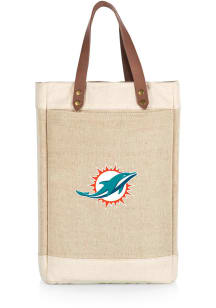 Miami Dolphins Jute 2 Bottle Insulated Bag Wine Accessory