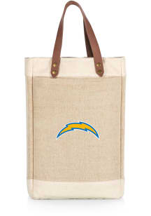 Los Angeles Chargers Jute 2 Bottle Insulated Bag Wine Accessory