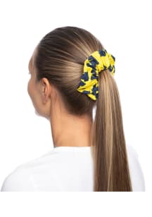 Gold Michigan Wolverines Womens Hair Scrunchie - Gold