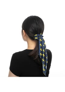 Mini Logo Michigan Wolverines Womens Hair Scrunchie - Navy Blue